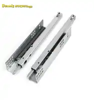 Premintehdw Under Mount Single Extension Drawer Slide Soft Close 3/4 Extension 2-Fold Pin Fixing DTC