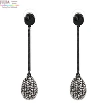 Хорошее качество, новинка, массивные длинные дизайнерские модные Кристальные серьги-гвоздики для женщин, вечерние, свадебные серьги, рождественский подарок