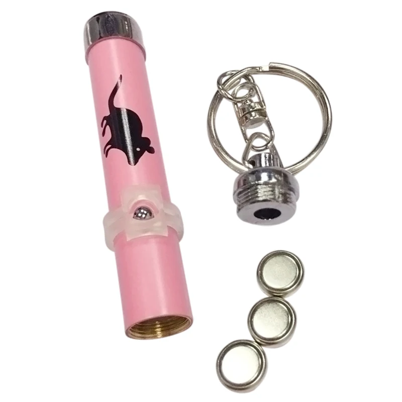 1 Pcs Portable Creative Funny Pet Cat Toys LED Laser Pointer light Pen With Bright Animation Mouse Shadow Toys For Cats 25S2