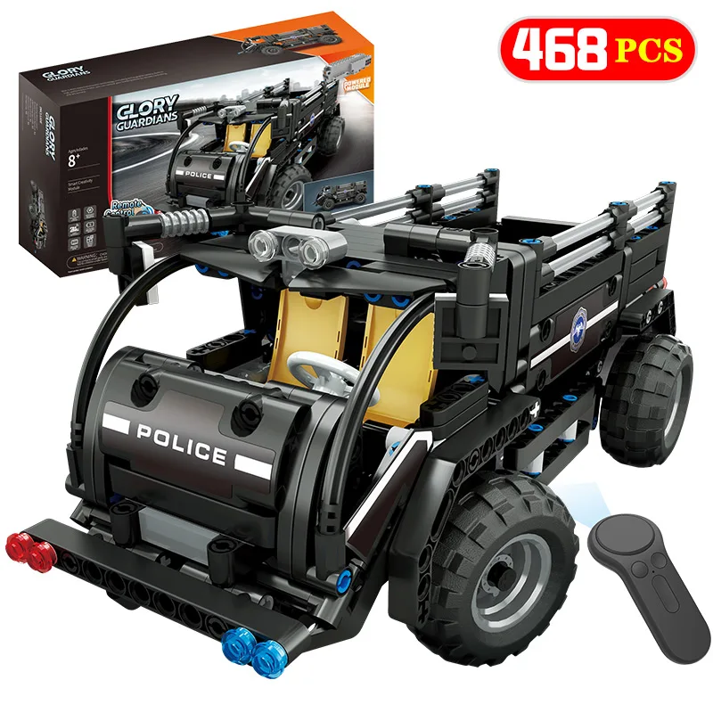 

LegoINGLYS Technics Series Remote Control Intelligent Swat command Vehicle water gun car Model Building Blocks Bricks Toys