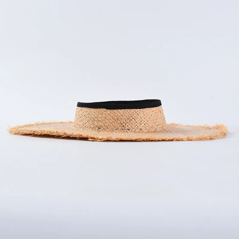 Женская пляжная шляпа Raffia летняя соломенная с козырьком оптовая продажа