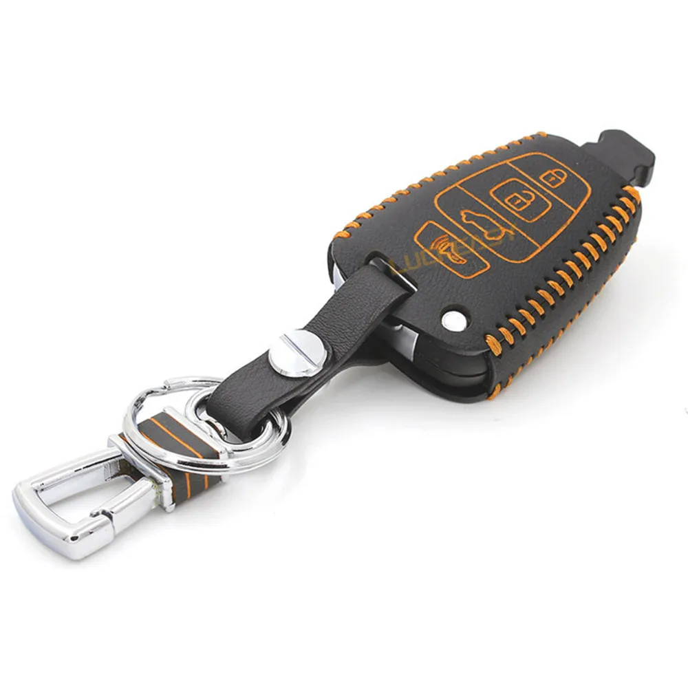 Чехол для автомобильного ключа из натуральной кожи hyundai veracruz 2007 2012 2015 suv|key case for