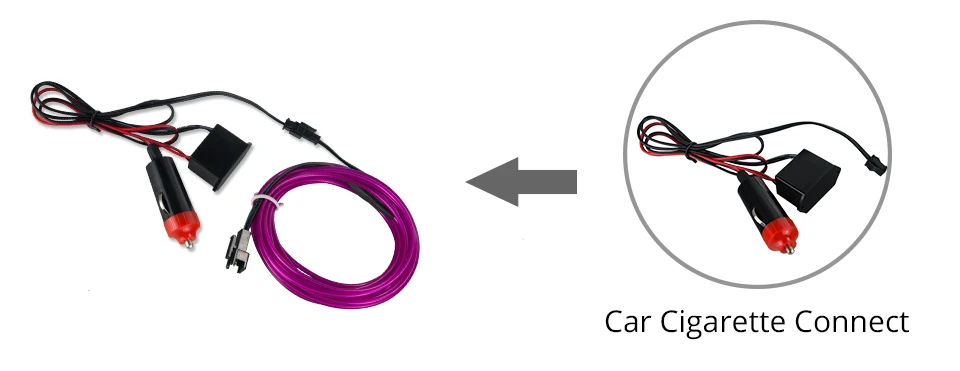 LED Car Styling Purple Color 1M 2M 3M 4M 5M Ambient Light Flexible Neon Strip led Car Interior Lights Trim El Cold Light 5V (6)