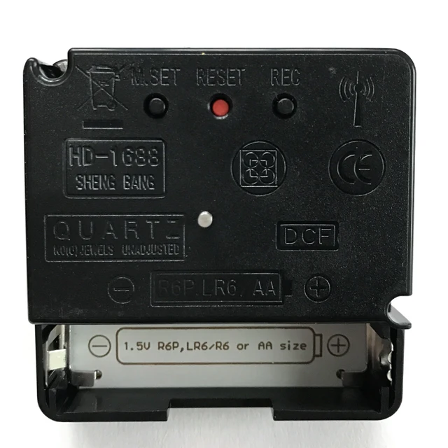 HD 1688 SHENG BANG DCF Radio Control Quartz Wall Movement Machine in