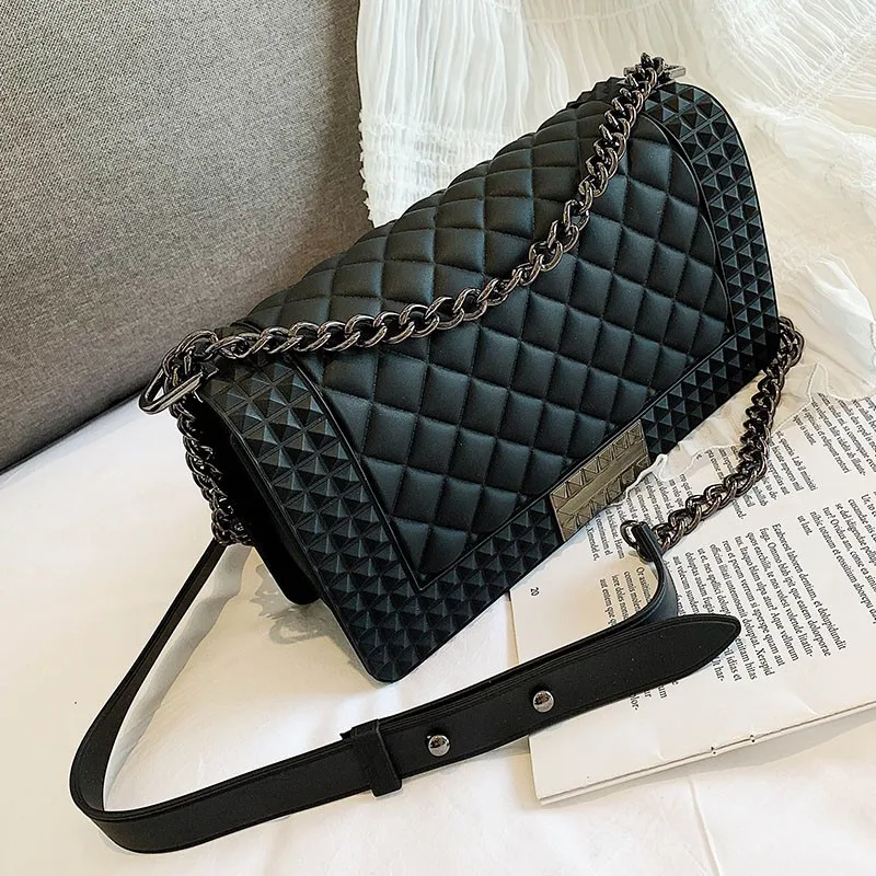 

Leisure Women Bag New Fashion Brand Messenger Bag Designer Chain Shoulder Bag high quality Casual Women Handbag Jelly package