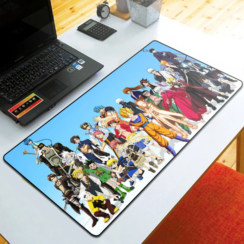

FFFAS 100x50cm Big Mouse Pad Mat Japan Anime ONE PIECE NARUTO DRAGON BALL Mousepad Desk Laptop Computer Display Cushion USA UK