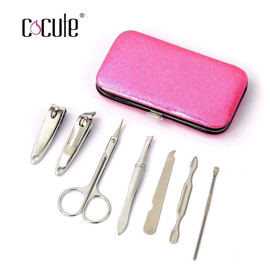 Маникюрный набор Cocute, 7 в 1, машинка для стрижки ногтей, кусачки, резак, профессиональный инструмент для маникюра, ножницы, набор для маникюра, пинцет nagel knipper