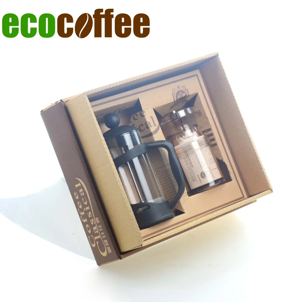 Ecocoffee Coffeeware مجموعات 350 ملليلتر الصحافة الفرنسية البسيطة المحمولة دليل طاحونة القهوة المنزلية أطقم هدايا للأسرة