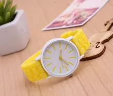 2015 Modelos de Explosión de La Moda Reloj de Cuarzo Correa de Silicona Reloj de Pulsera Estilo Simple Vestido de Las Mujeres Relojes Reloj de Mujer de Regalo de Navidad