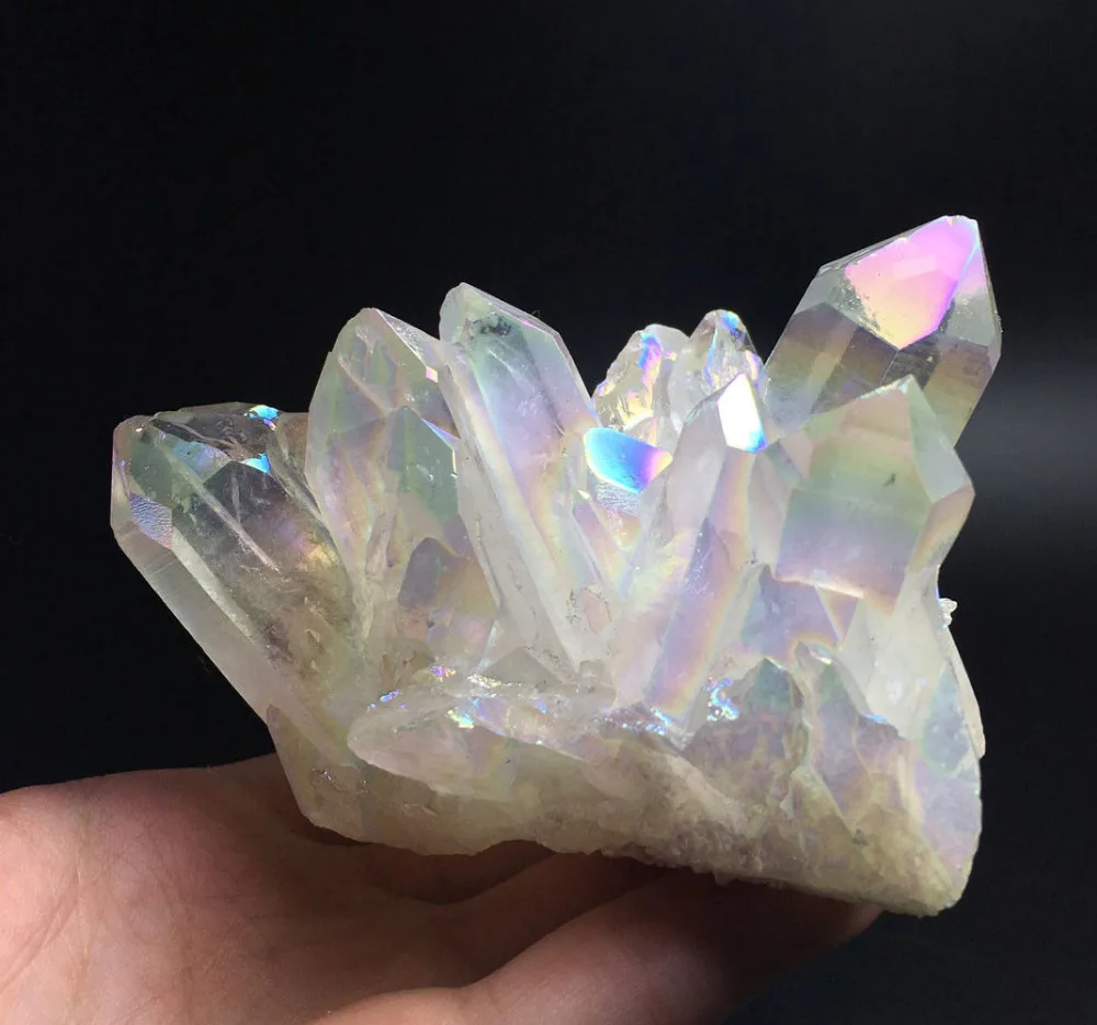 

451g ANGEL Aura Quartz Crystal Titanium Bismuth Silicon Cluster Rainbow wedding souvenirs