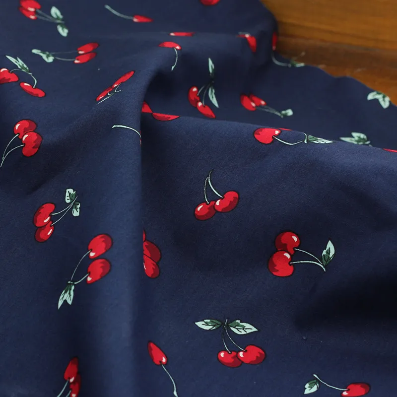 145x50 см вишня полотняного плетения из чистого хлопка поплин ткани DIY домашняя