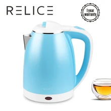 RELICE Electric Kettle EK-202 Auto Shut-Off Water Bottle 1600W Heating Kettles 1.8L Stainless Steel Boiling Pot 220V Teapot RELICE Electric Kettle EK-202 Auto Shut-Off Water Bottle 1600W Heating Kettles 1.8L Stainless Steel Boiling Pot 220V Teapot