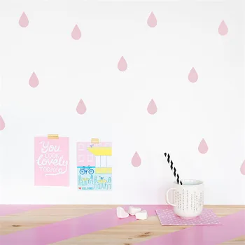 

N213 DIY Wall stickers Home decor for kids room Raindrop pattern Wall Sticker Nursery Kids Home decorative
