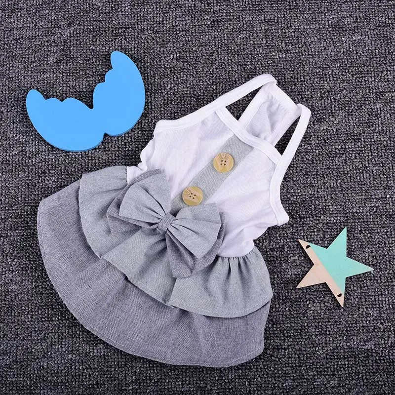 

Cooling Summer Pet Buckle Dresses Dog Costumes Puppy Wedding Apparel Dress For Spring Large Small Dogs Coats