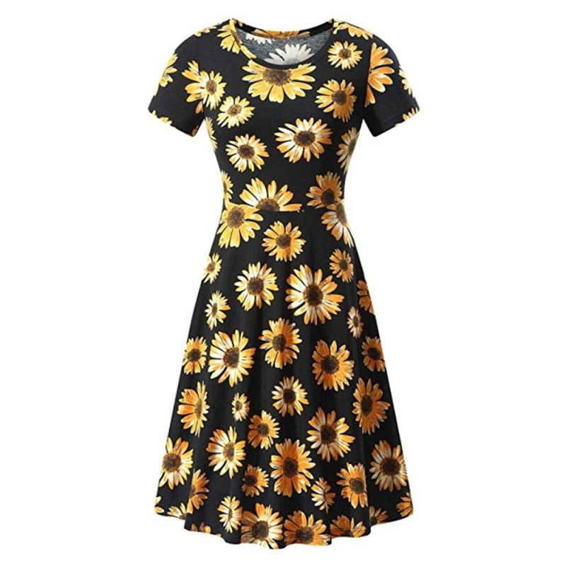 CHAMSGEND women summer dress 2018 Drop shipping product Printing Summer ...