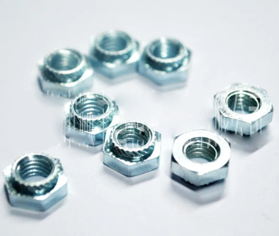 10pcs Carbon steel Hexagonal Nuts Hexagonal Oblique flowers Riveted