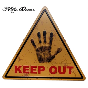 

[ Mike Decor ] KEEP OUT Vintage Classic Public painting Retro Gift Craft Irregular sign Hotel decor YD-514 Mix order