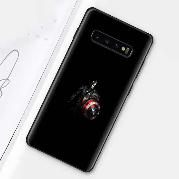 010 Марвел Супергерои из “Мстителей” черный силиконовый чехол для samsung Galaxy S10e S10 S8 S9 плюс S7 A40 A50 A70 Note 8 9 мягкий чехол - Цвет: 010