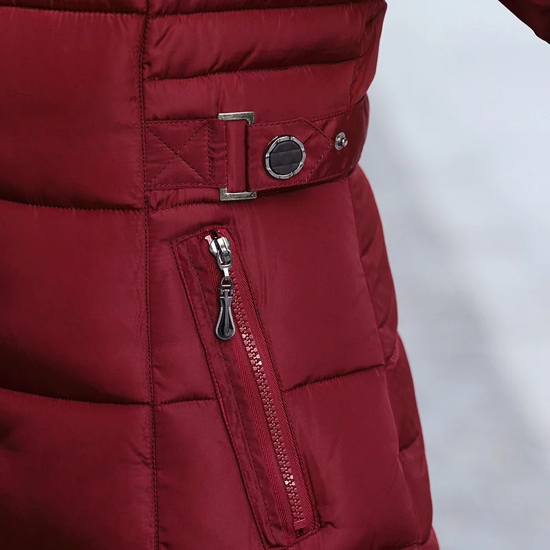 Smiao Plus Size 5XL Winter Jacket Women Female Black Coat 2018 Woman Parka Long Sleeve Hood Slim Keep Warm Big Fur Collar 4XL