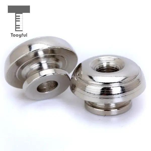 Tooyful 2pcs Chrome Steel Strap Locks Straplocks with Mushroom head for Banjo Mandolin Guitar Quality Accessories 
