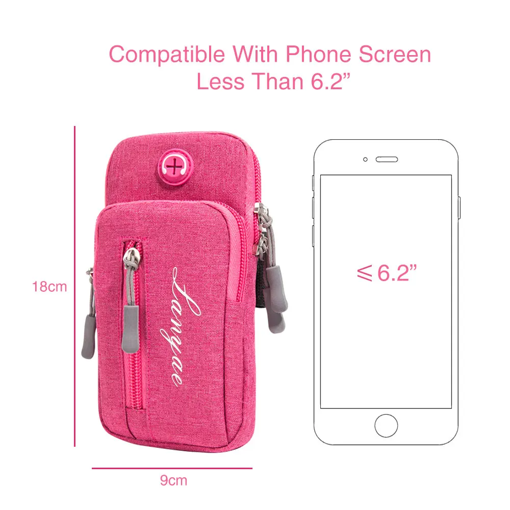 Laufen im Freien wasserdichte Anti-Diebstahl-Telefon-Taillen-Tasche mit Kopfh/örer Mode-H/üfttaschen
