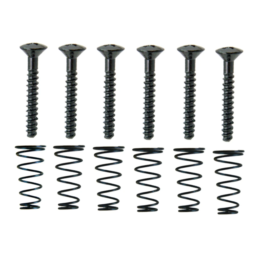 12 Pieces Single Coil Humbucker Pickup Springs Screws for Electric Guitar Replacement