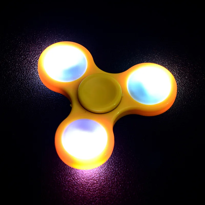 

Hand spinner fidget spinner colorful LED lights glare trefoil gyro gyro fingertip decompression