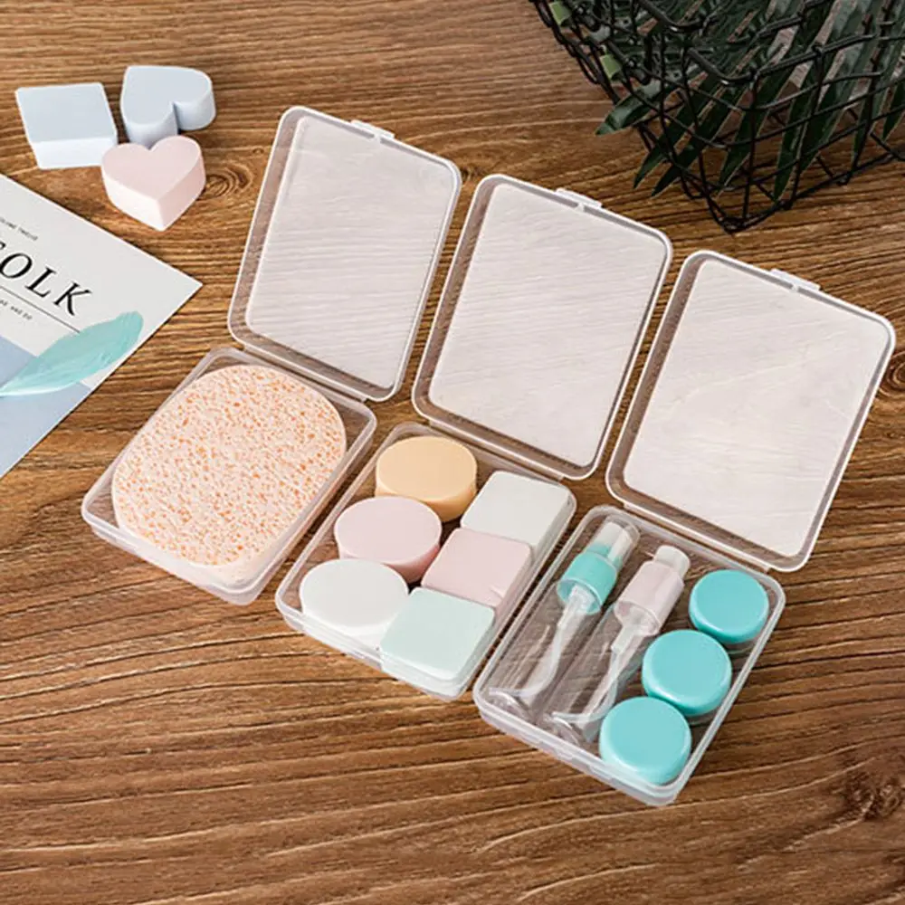

1 pc Transparent Clear Acrylic Organizer Holder Cotton Swab Box Makeup Pads Storage Box Desktop Organizer Jewelry Case Cosmetics