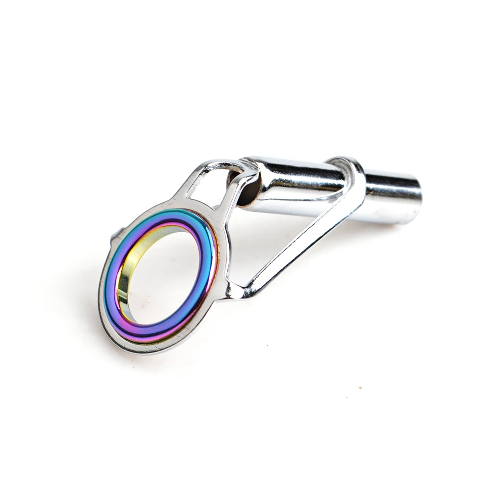 

FISHKING 10 PCS/lot 2.5mm-5.5mm Rainbow Sliver Stainless Steel Fishing Rod Top Guide Tip DIY Eye Rings Fishing Tackle Shop