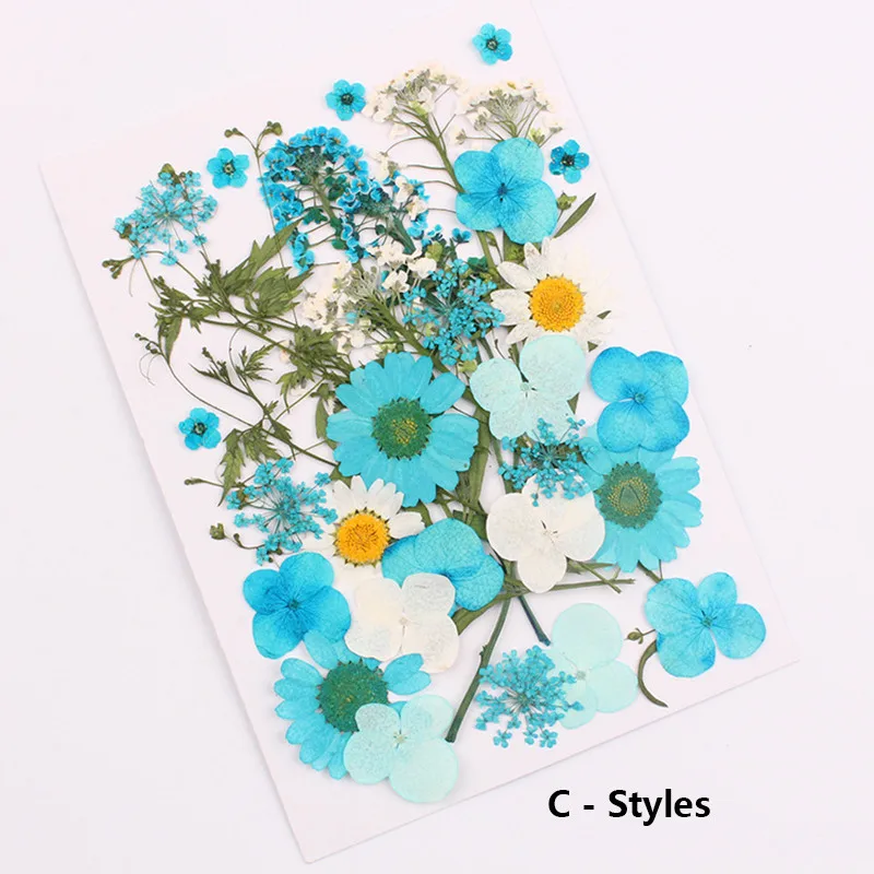 10 видов на выбор, украшение для ногтей, сушеный цветок, 3D Маникюр, лак для лета, настоящий консервированный цветочный лист, смешанные сухие цветущие кончики