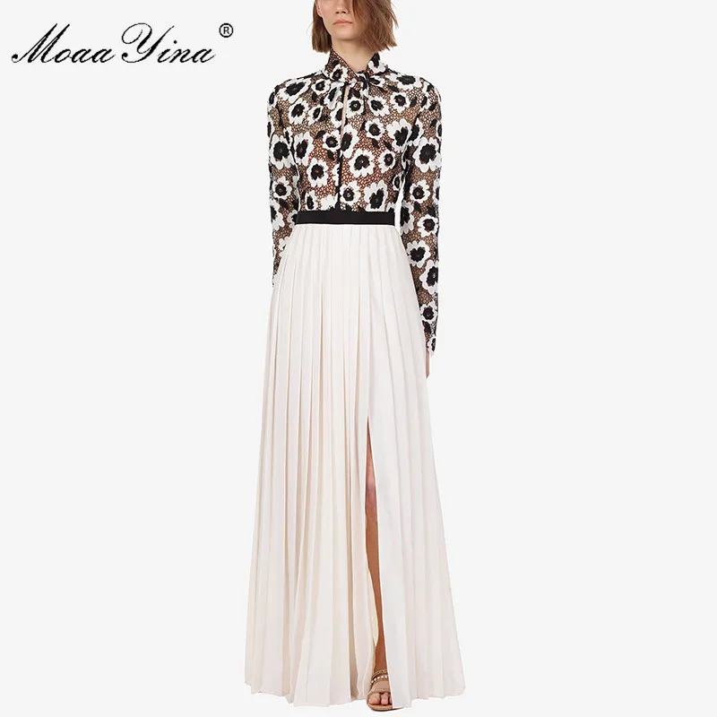 MoaaYina Fashion Designer Runway dress Autumn