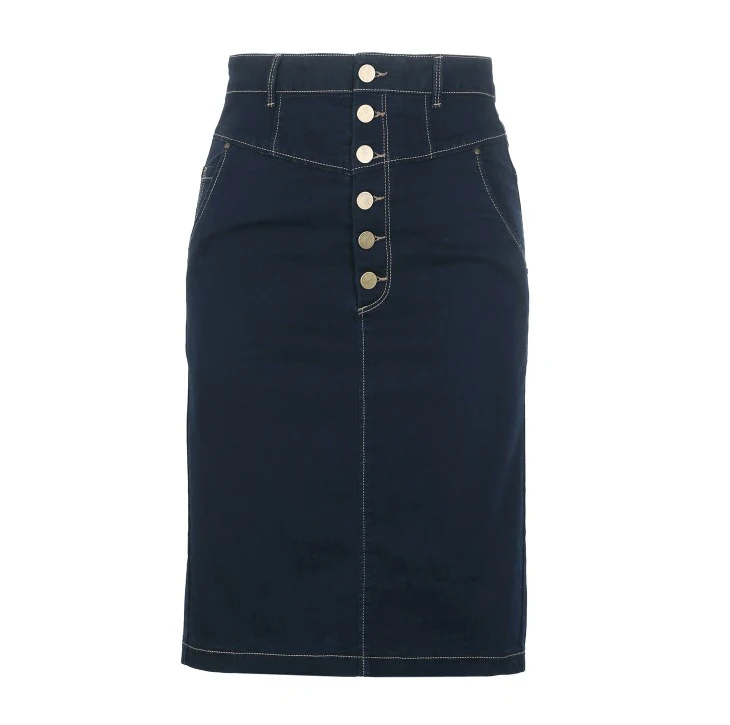 Vero Moda Новая женская OL Стиль Slim Fit вареная джинсовая юбка с высокой талией | 318437502