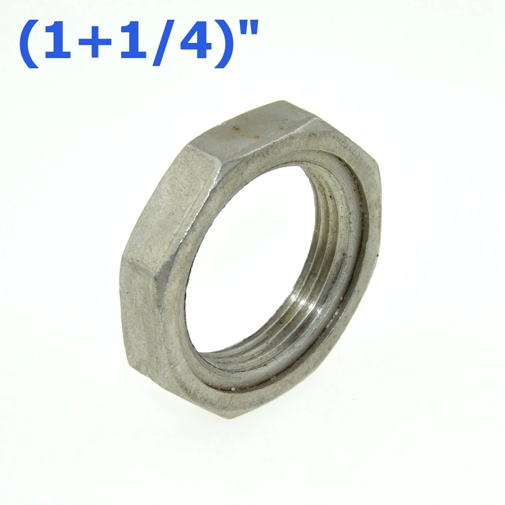 2Pcs 1 1/4" / DN32 Thread Nuts Metal Lock Nut 39mm Inner Dia. O Ring