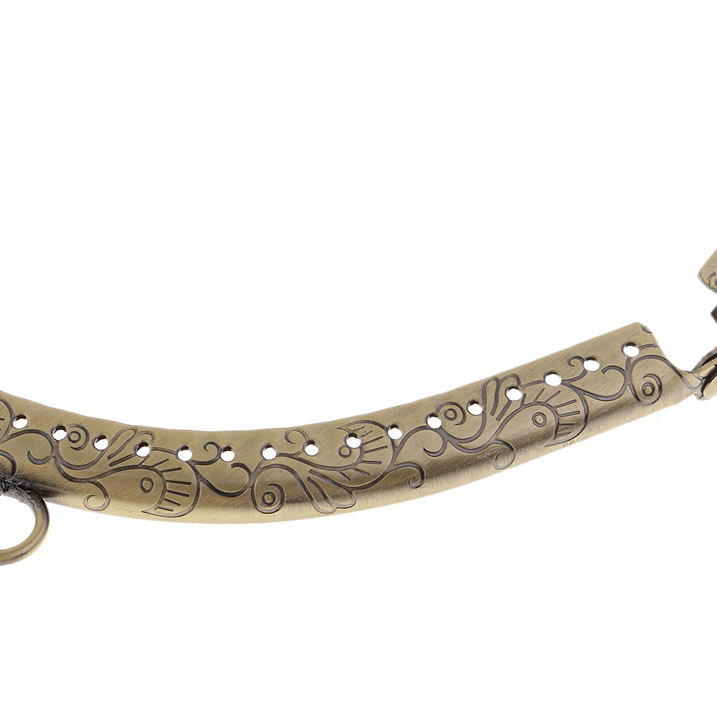  24.5cm Metal Arch Frame Kiss Clasp Lock Bead Head for DIY Handbag Purse Coin Bag