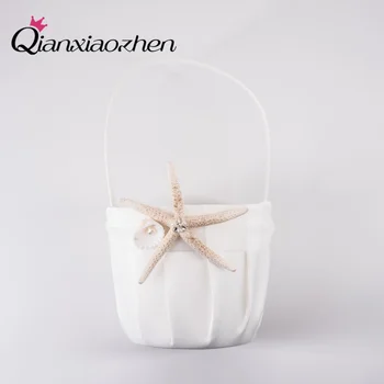 

Qianxiaozhen Beach Starfish Wedding Basket Flower Girl Basket Wedding Supplies Wedding Accessories Decoration Cesta Boda