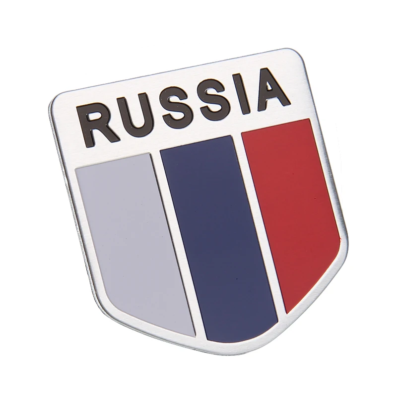 Автомобильный значок 5*5 см из алюминиевого сплава аксессуары для флага России