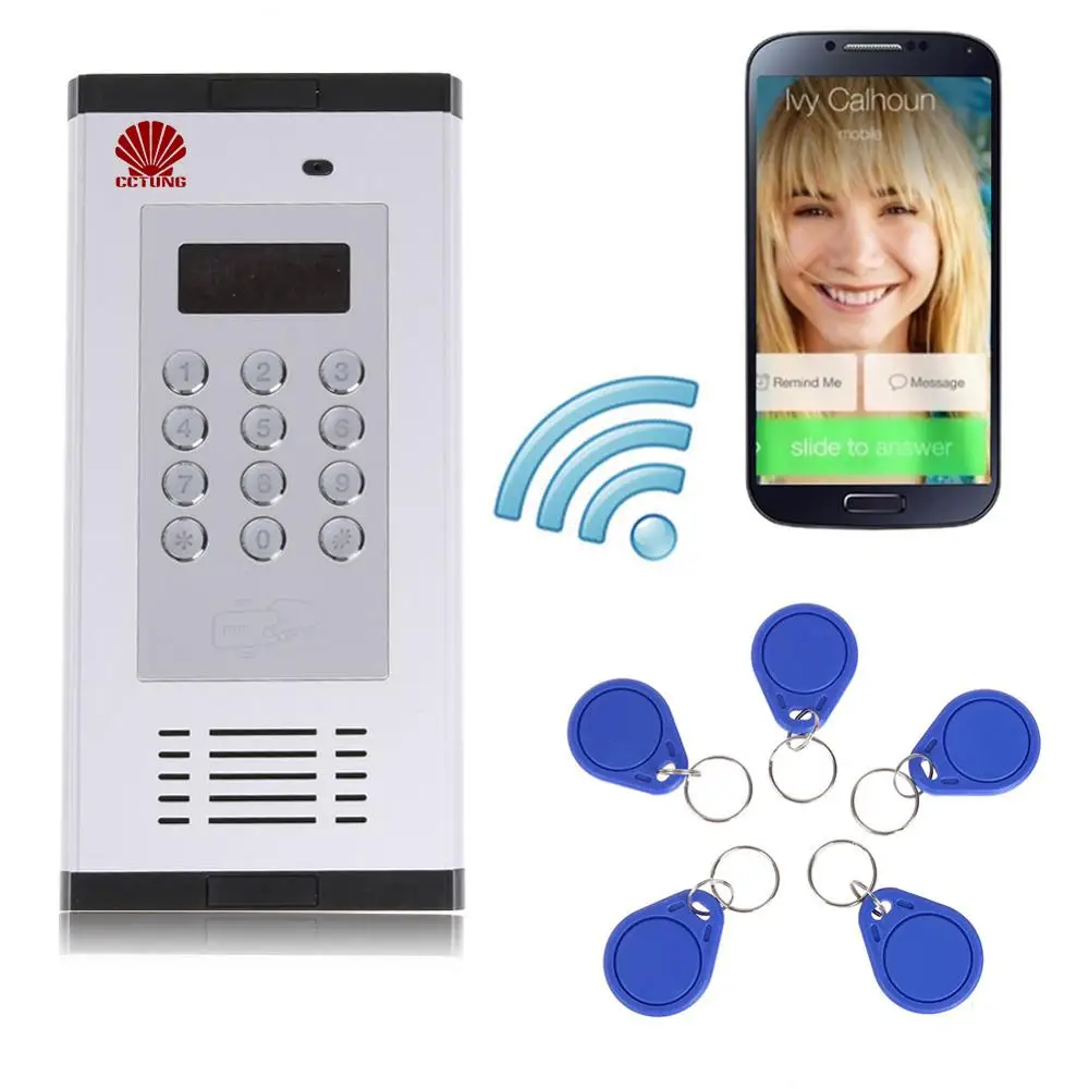 3G GSM Apartment Intercom Access Control System Support to Open Door by Phone Call RFID SMS Command Remote Control Gate Opener_1