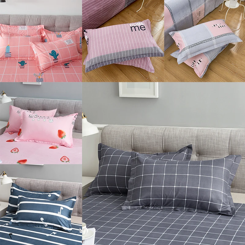 

Free shipping 100% Polyester pillowcase 74*48cm Pillowcase With 16 Patterns Optional For Home Bed Decorative Pillow Cover Case