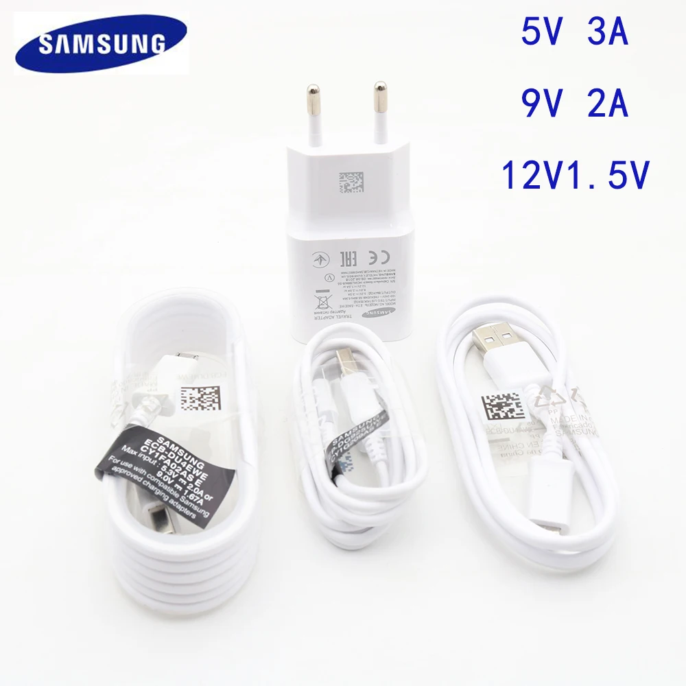 

Original For Samsung Fast Charger Travel Adapter 5V 3A 1.5M Micro USB Cable for Galaxy S6 S7 Edge J3 J5 J7 Note5 4 A3 A5 A7 2016
