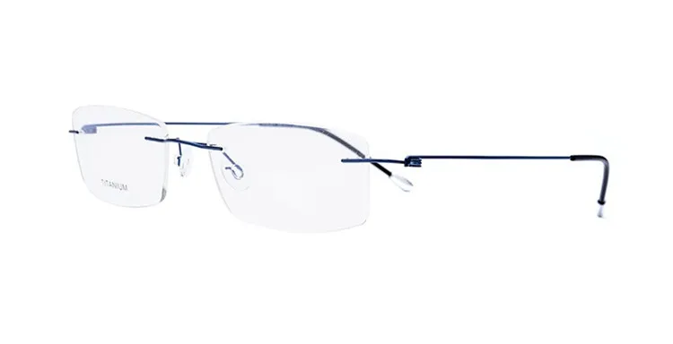 Электрическая Ультралегкая оправа без оправы из титанового сплава для мужчин, очки для близоруких по рецепту, женские очки Lentes Mujer - Цвет оправы: C2. Blue Frame