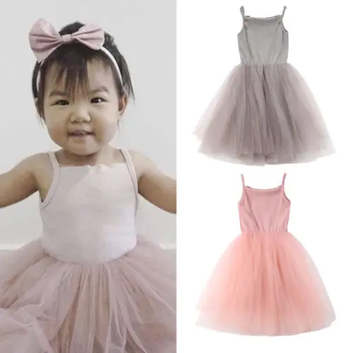 Summer Pretty Girl Princess Tutu Tlles Dress Strap Sleeveless Kid Baby Party Wedding Pageant Formal Dresses Clothes | Детская одежда и