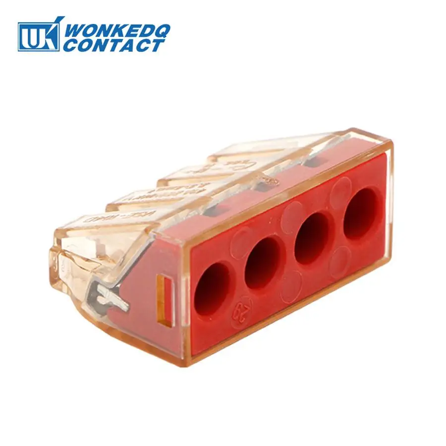 

Wago Wire Connector Terminals VSE-104D Fast Push Wire 4 Pole Connectors Plastic Material PA66 10PCS