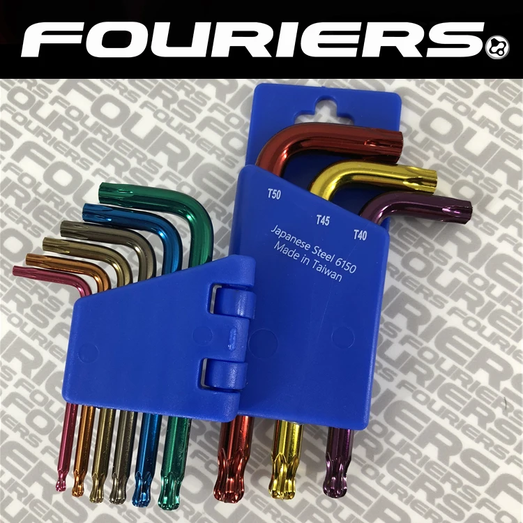 

FOURIER Bicycle Repair Tools Bike Brand New 9-Piece Torx End Hex key L-Wrench Set Bicycle multi-tool accessories 268g/set