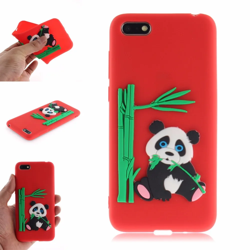 Para Huawei Y5 2018 Caso De Choque De Absorci n Delgado TPU Lindo Panda 