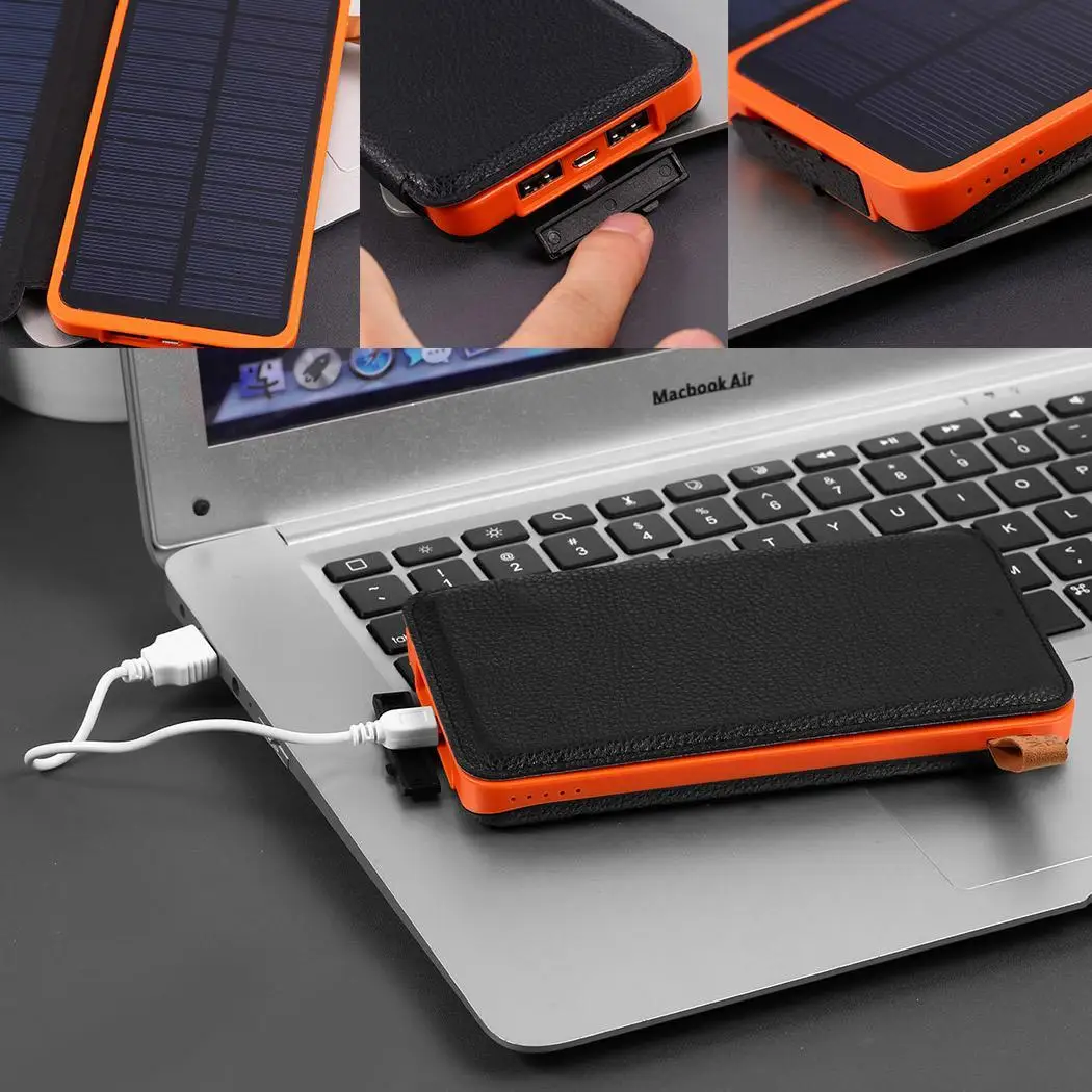 20000mAh Charger Solar Power Bank Fold Portable Light Power Powerbank Phone With Doubled Camping Bank Waterproof Mobile Source 20000mAh Charger Solar Power Bank Fold Portable Light Power Powerbank Phone With Doubled Camping Bank Waterproof Mobile Source