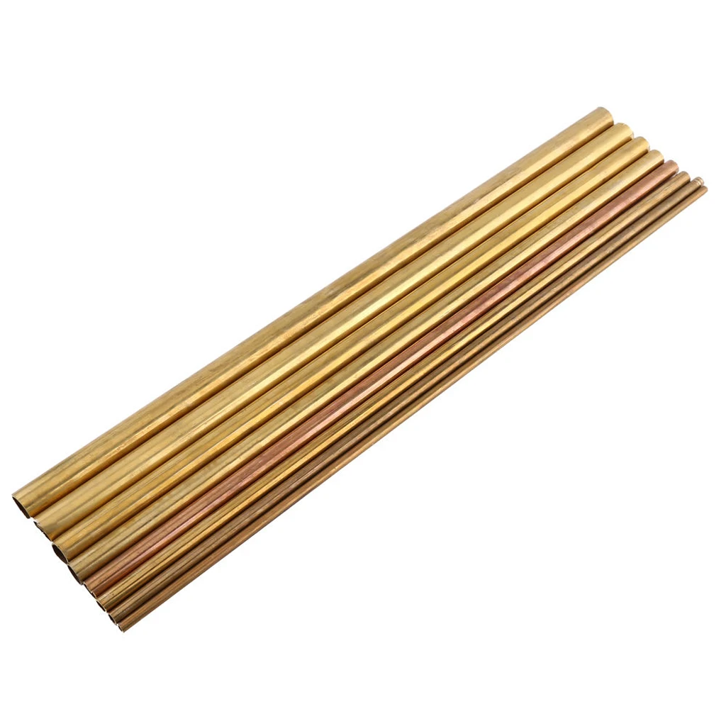Brass Pipe Tube Round Bar / Rod 6mm-20mm for Transfering Modelmaking 50cm