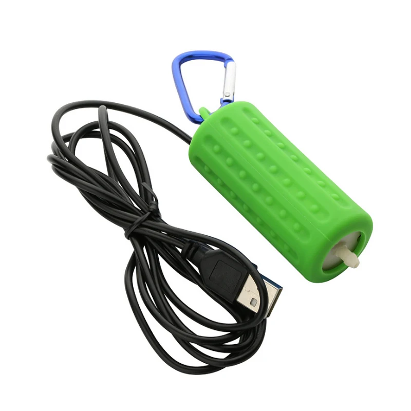 Портативный Миниатюрный аквариум с USB аквариумом кислородный воздушный насос немой энергосберегающие принадлежности для аквариума аксессуары - Цвет: Green