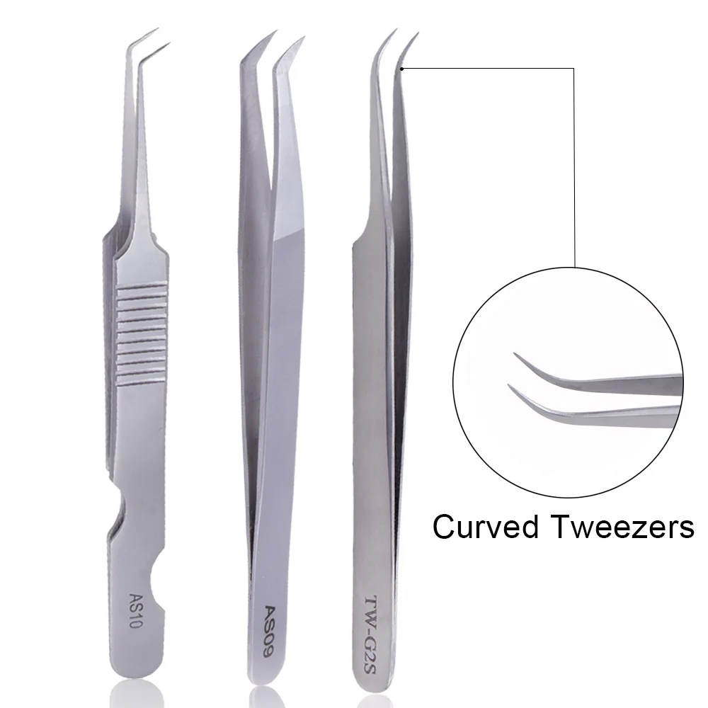 

Professional Eyelashes Volume Tweezers Non-magnetic Eyelash Extensions Individual 3D-6D lashes Eyelashes Stainless Steel Makeup