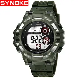 Synoke Открытый спортивные часы для мужчин восхождение бег цифровые наручные часы большой циферблат Военная сигнализация ударопрочный