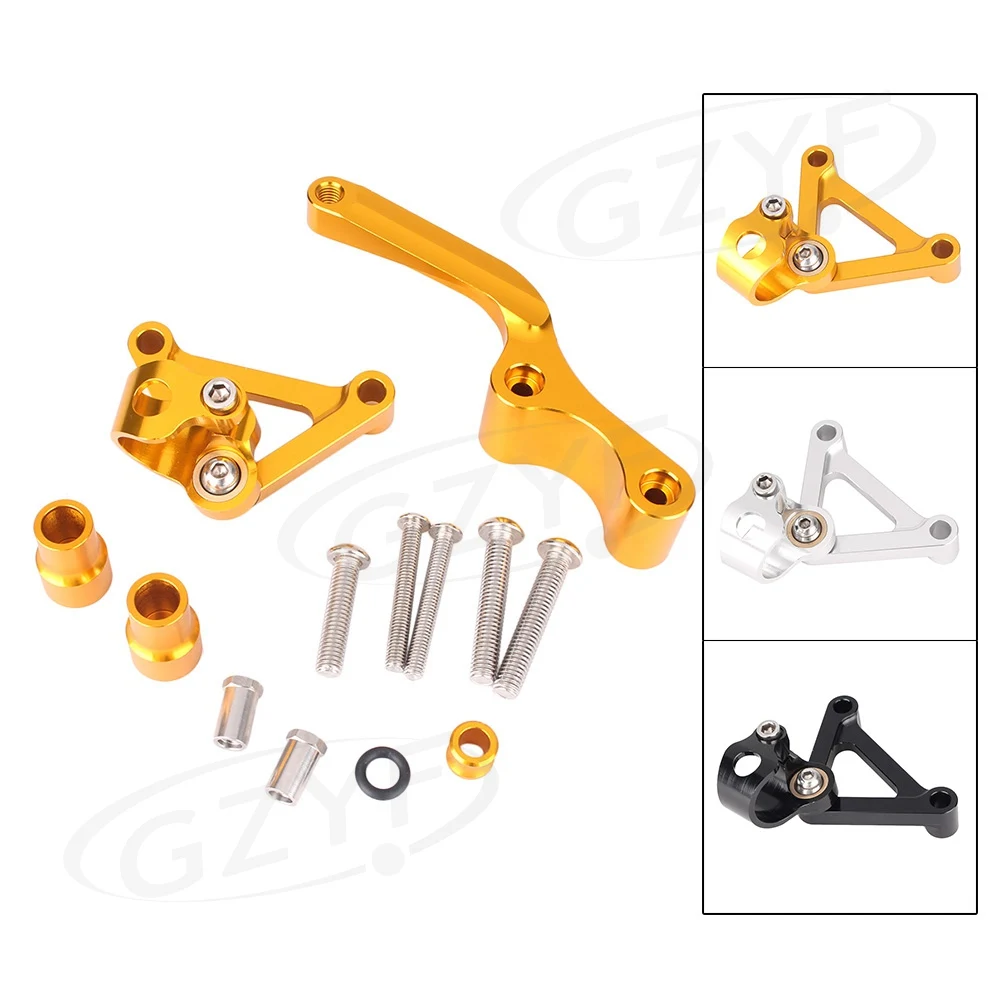 CNC Steering Damper Stabilizer Bracket Mounting Holder Kits For DUCATI 696 796 795 Anodized